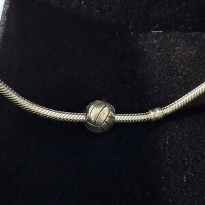 Authentic Retired Pandora Sterling Silver Volleyball Charm